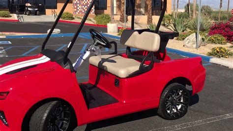 2017 Red Hot Chevy Camaro Golf Cart Youtube