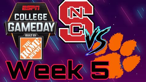 Nc State Vs Clemson Espn College Game Day Simulation Week 5 2022 Youtube