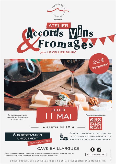 Atelier Accords Vins Fromages Le Cellier Du Pic