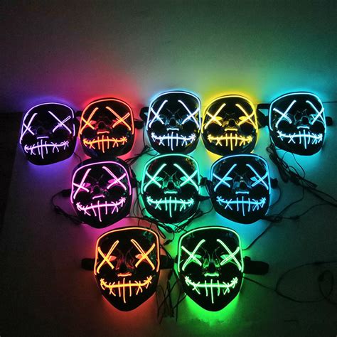 The Purge Election Year Cosplay Halloween Led Mask Masquerade Party V