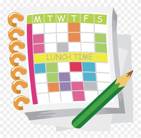 Free Content Schedule School Timetable Clip Art Organized Schedule