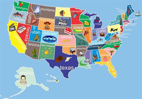 Us states major cities map. Printable US Map template | USA Map With States | United ...