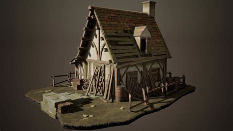 Artstation Creating A Realistic Cabin House For Game In