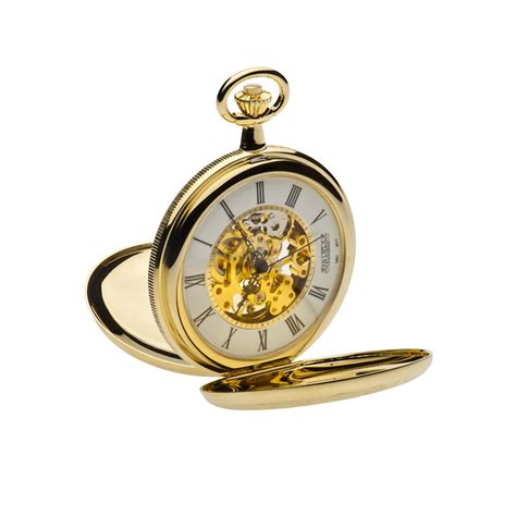 Jean Pierre Gold Plated 17 Jewelled Mechanical Full Hunter Pocket Watch