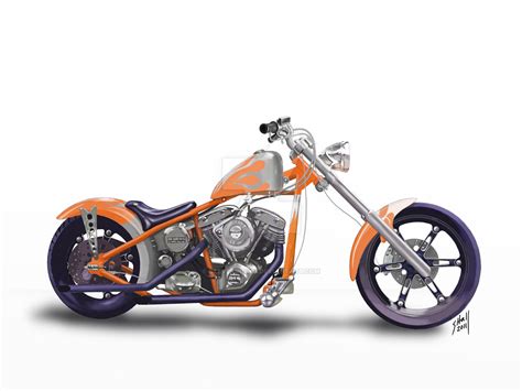 Harley Davidson Chopper By Steverino365 On Deviantart