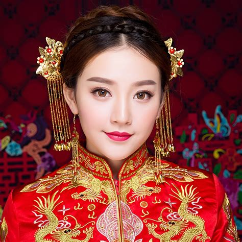 Classic Chinese Bride Headdress Jewelry Sets Wedding Bridal Retro Hair