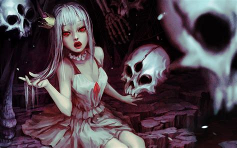 Dark Horror Monster Vampire Skulls Blood Demon Fantasy