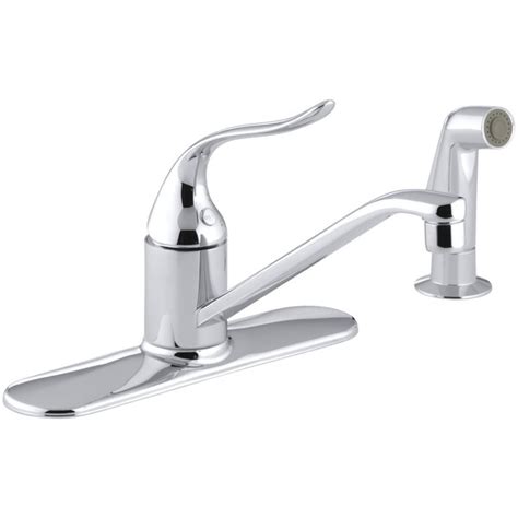 Some other variations of faucets are three hole faucets, where the faucet may require a three hole sink. Kohler Coralais Three-Hole Kitchen Sink Faucet with 8-1/2 ...