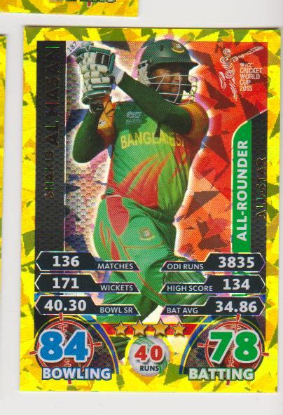 Topps Cricket Attax 2015 World Cup Gold Cards For Sale Cricket