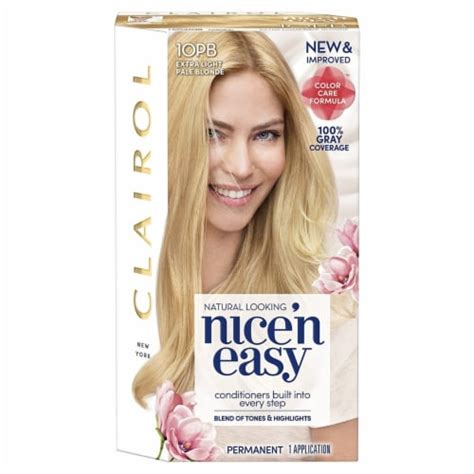 Clairol Nice N Easy PB Extra Light Pale Blonde Permanent Hair Color Ct Kroger