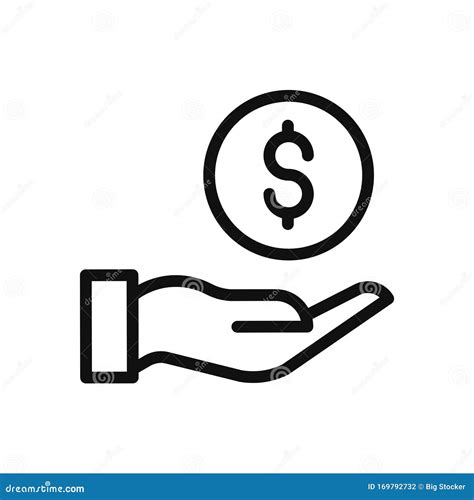 Money In Hand Icon Vector Simple Money In Hand Sign In Modern Design