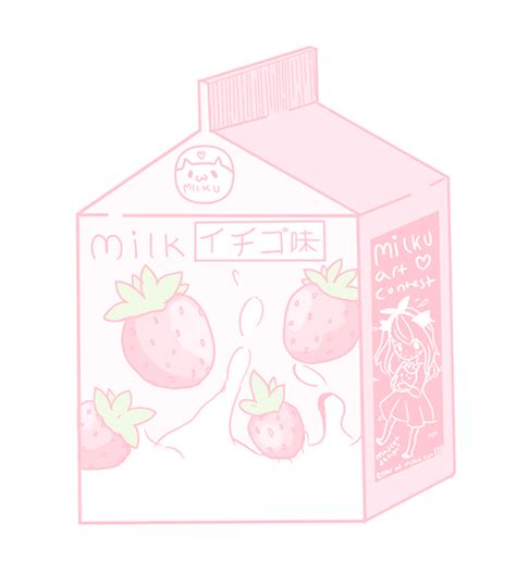 Aesthetic Strawberry Milk Transparent Background Img Hobo