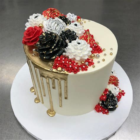 Red And Black Modern Bouquet Pastries By Randolph