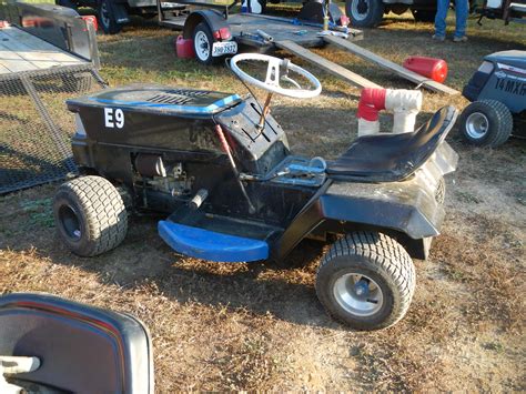 Suped Up Lawn Mower For Racing With The Virginia Lawn Mower Racing