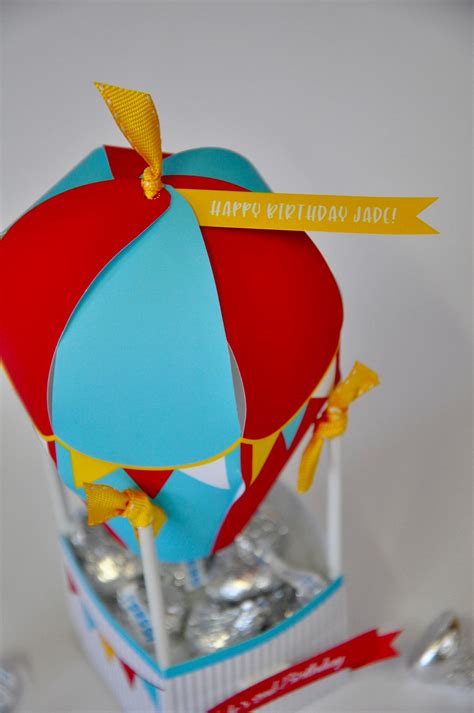 Hot Air Balloon Centerpiece Decorations Up Up And Away Baby Etsy
