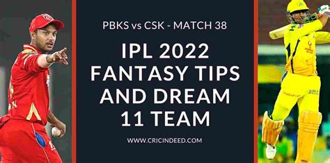 Pbks Vs Csk Match 38 Of Ipl 2022 Dream11 Team And Predictions