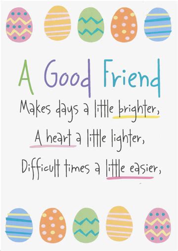 A Good Friend 1 Card1 Envelope Recycled Paper Greetings Easter Card