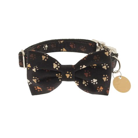 Paw Prints Bow Tie Dog Collar By Dober And Dasch