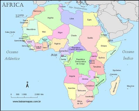 El Continente De África Mapa
