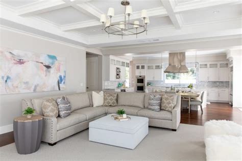 Spacious Living Room With Beige Sectional Sofa Hgtv