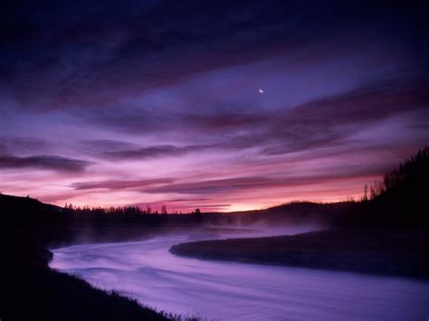 Purple Blue Sunset Romantic Sunsets Pinterest