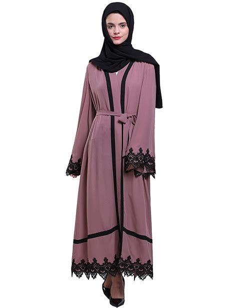 fancyqube women s elegant muslim kaftan dubai islamic abayas long sleeve a line maxi dress