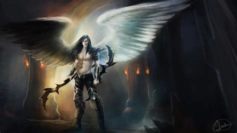 Angel Warrior Wings Fantasy K Wallpapers Wallpaper Cave