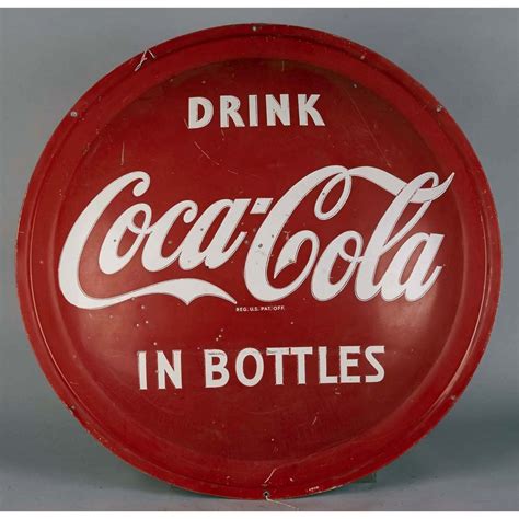 Coca Cola Unusual Dimensional Round Tin Sign