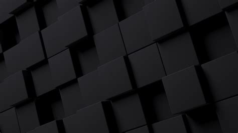 Desktop Wallpaper Black Pattern Dark Cubes Abstract Hd