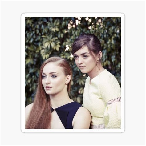 Sophie Turner And Maisie Williams Mophie Sticker By Teapartylarry