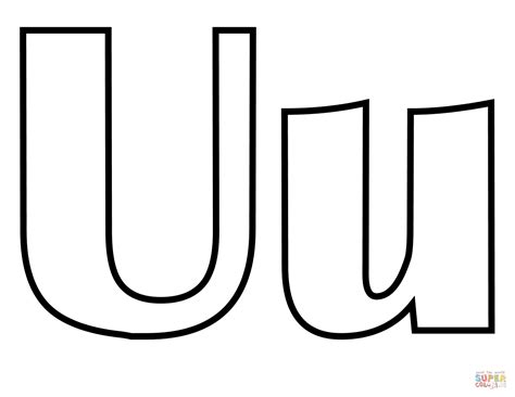 Dltk's educational activities for kids alphabet coloring pages: Classic Letter U coloring page | Free Printable Coloring ...