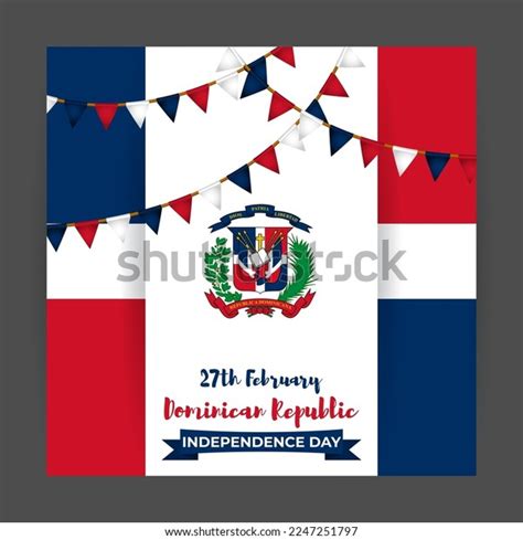 Vector Illustrations Dominican Republic Independence Day Stock Vector Royalty Free 2247251797