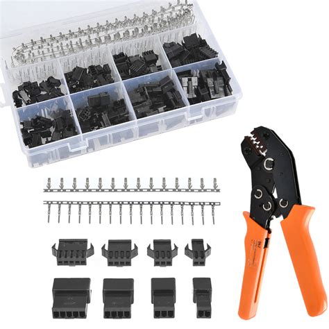 QLOUNI 560 Pcs 2 54mm Pitch 2 3 4 5 Pin With SN 2 Crimping Tools Dupont