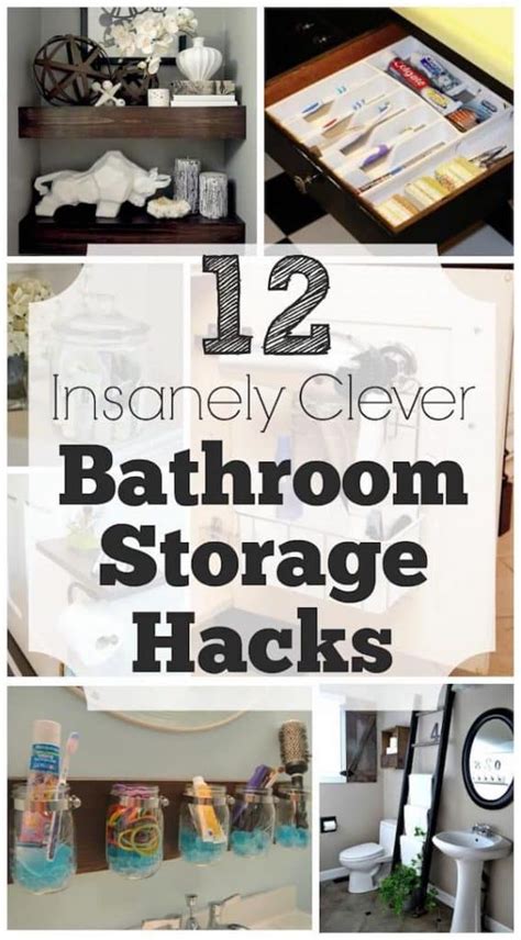 12 insanely clever bathroom storage hacks creating my happiness