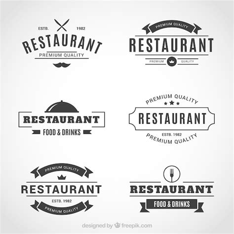 Free Vector Elegant Set Of Cool Restaurant Logos