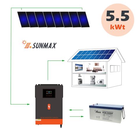 Sistem Solar Fotovoltaic Cu Invertor Hibrid Pow Sunsmart 55 Kwt