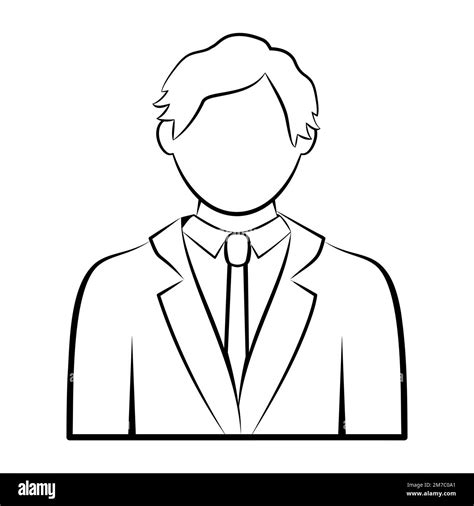 Businessman Avatar Profile Icon Male Face With Office Suit And Tie