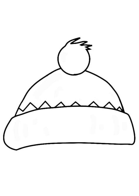 Dibujo para colorear gorro - Img 19372