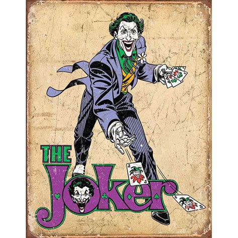 Batman Dc Comics The Joker Metal Tin Sign Kidscollections