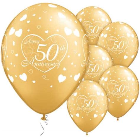 Little Hearts 50th Anniversary Balloons Fun Party Supplies