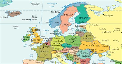 Map Of Europe Major Cities 88 World Maps