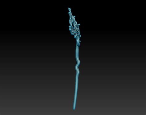 Fantasy Hair Pin Sculpted 3d Jewelry Model Stl And Obj Files