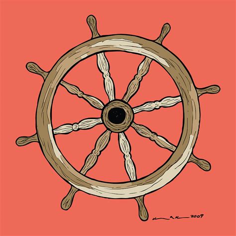 Ship Wheel Drawing By Karl Addison Fine Art America