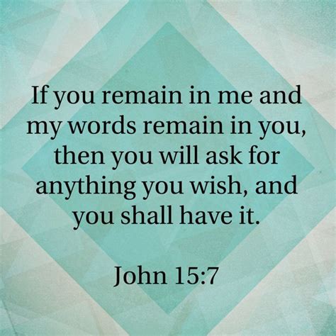 John 157 If You Remain In Me And My Words Remain In You Then You Will