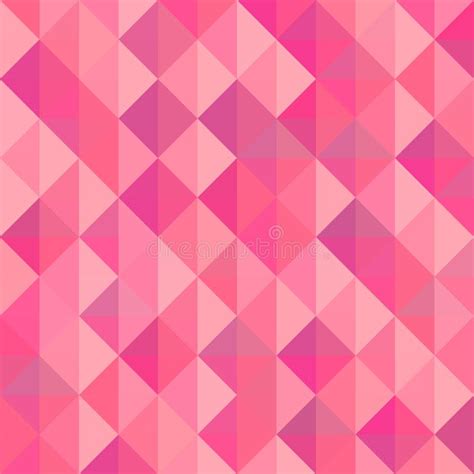 Triangle Vector Pattern On Seampless Pink Background Mosaic Texture