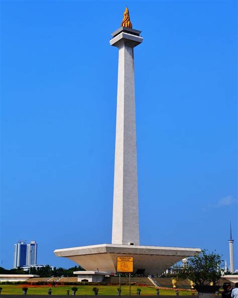 Monumen Nasional Monas Indonesian Monument Landmark In Jakarta Color