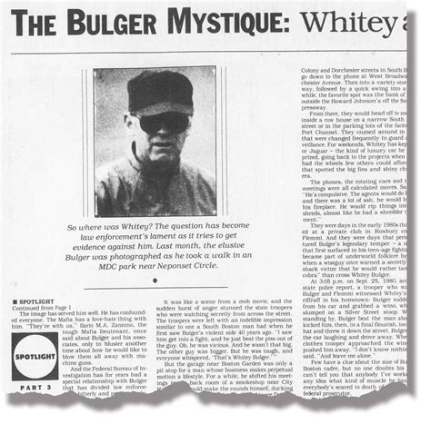 How Spotlight Revealed The Secret Deal Between Whitey Bulger And The Fbi The Boston Globe