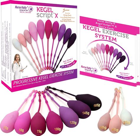 nurse hatty kegel exercise weights set of 10 premium silicone vaginal kegel balls dr