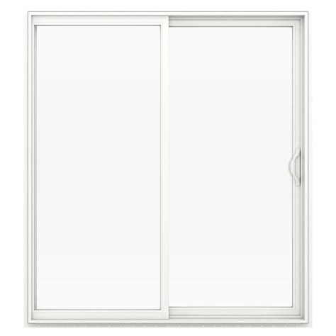 Jeld Wen 72 In X 80 In Clear Glass White Vinyl Right Hand Double Door