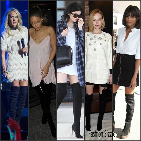 Celebrities Rocking Over The Knee Boots Fashion Sizzle